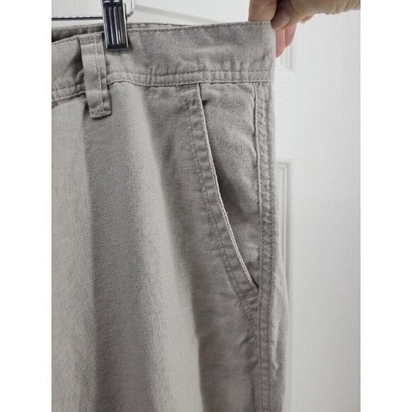 C & A Straight Fit Linen Beige Pants 40 X 32 - Picture 3 of 9